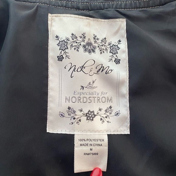 Nick & Mo black / white ruffle rain coat size M - Picture 10 of 11